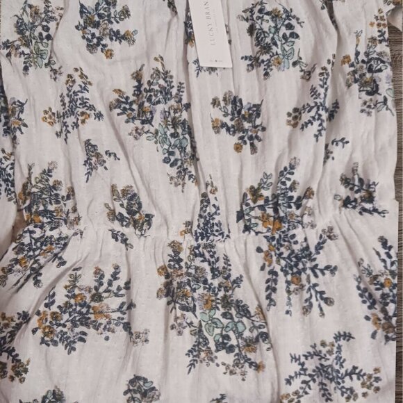 Lucky Brand Womens XSmall Floral Button-Shoulder Blouse - Picture 5 of 11